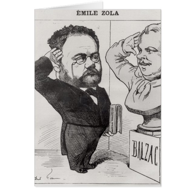 Karikatur von Emile Zola (Vorne)