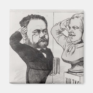 Karikatur von Emile Zola Magnet
