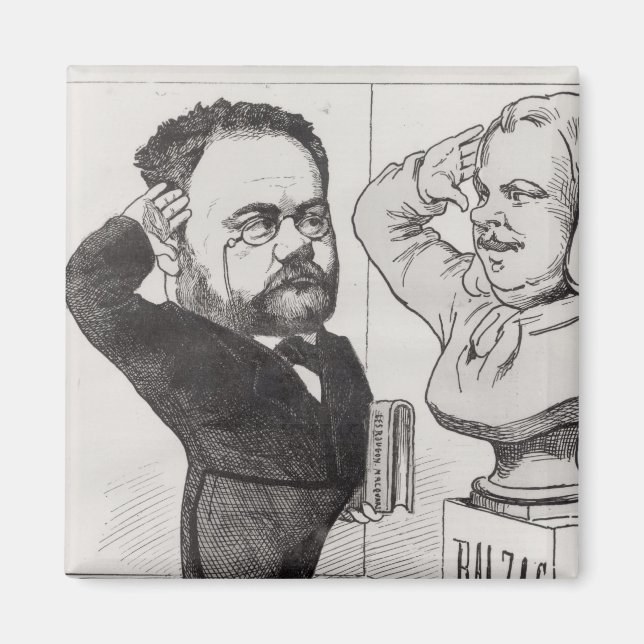 Karikatur von Emile Zola Magnet (Vorne)