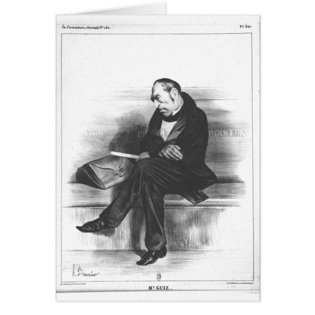 Karikatur von Francois Guizot, "La (Vorne)