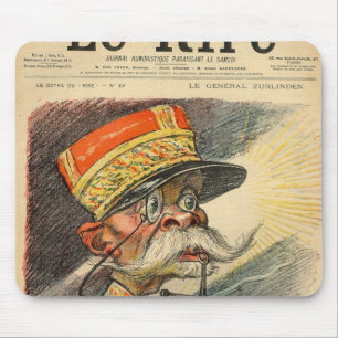 Karikatur von General Zurlinden Mousepad