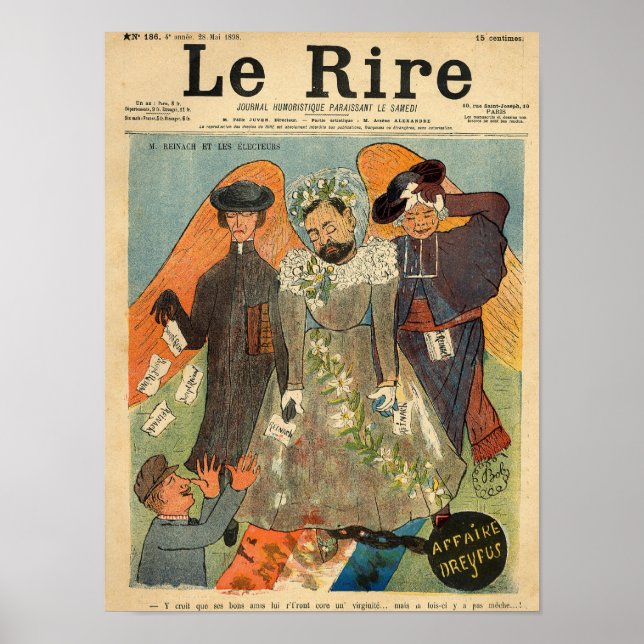 Karikatur von Joseph Reinach Poster (Vorne)