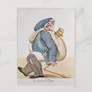 Karikatur von Louis XVIII 1815 Postkarte