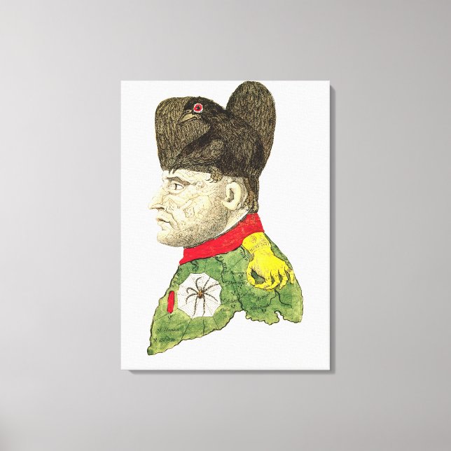 Karikatur von Napoleon Bonaparte Leinwanddruck (Front)