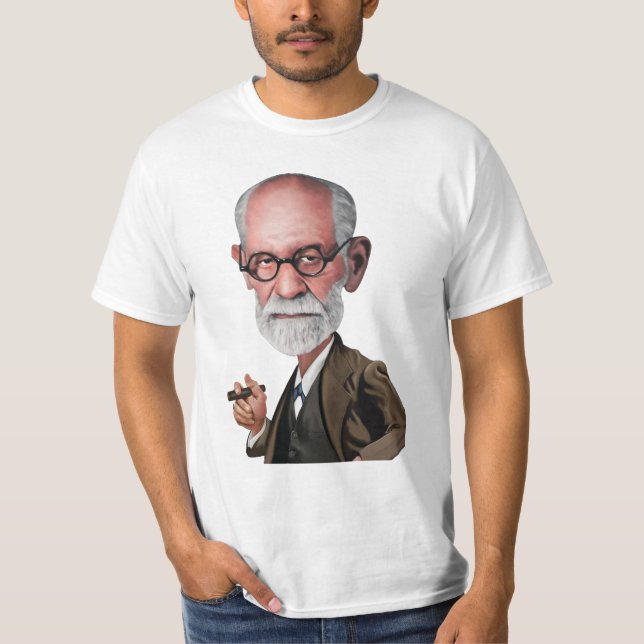 Karikatur von Sigmund Freud T-Shirt (Vorderseite)