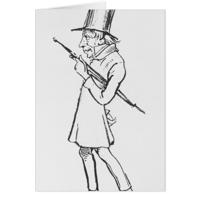 Karikatur von Soren Aabye Kierkegaard (Vorne)