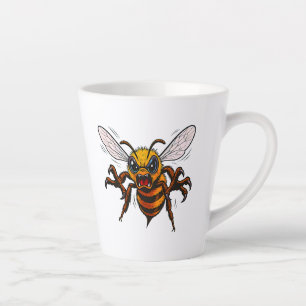 Karikatur-Wespen-Angriff-Bold-Insekten-Kunst Milchtasse