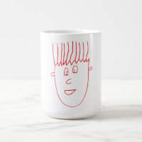 Karikatur Young Man Tasse