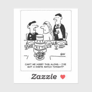 Karikatur zum Konflikt beim Dart-Match auf der Hoc Aufkleber