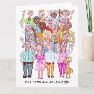 Karikaturen trauriger Menschen Karte