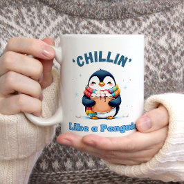 Karikaturenpinguin, Chillin wie ein Pinguin Winter Zweifarbige Tasse