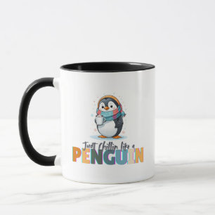 Karikaturenstil, Chillin wie Pinguin-Kaffee Tasse