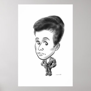 Karikaturenzeichen an Bord 13b Poster