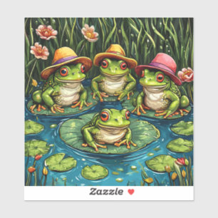 Karikaturfrösche Aufkleber