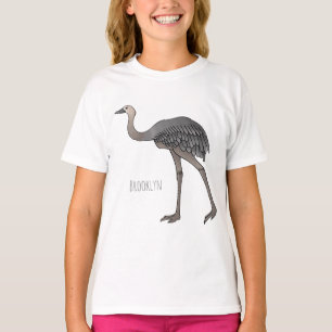 Karikaturillustration des Großen Nandus T-Shirt