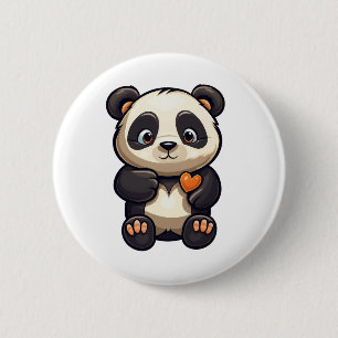Karikaturillustration eines Pandas Button