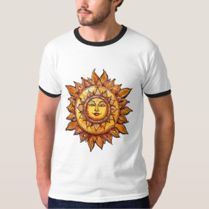 Karikaturistisch Realistische Sonne – Lebendige So T-Shirt