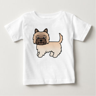 Karikaturzeichnung eines Wheaten Cairn Terrier Hun Baby T-shirt