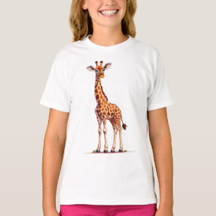 Karikierte Giraffe T-Shirt