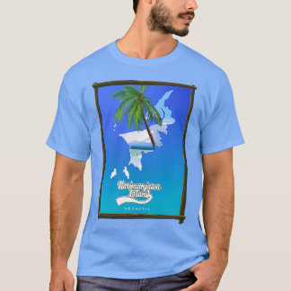 Karimunjawa Insel Indonesien Karte T-Shirt