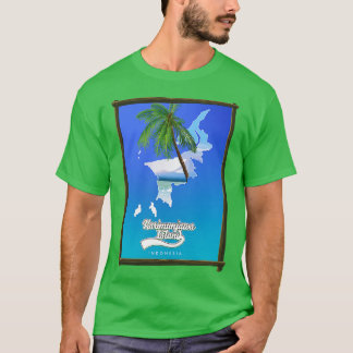Karimunjawa Insel Indonesien Karte T-Shirt