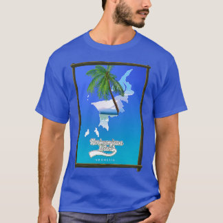 Karimunjawa Insel Indonesien Karte T-Shirt