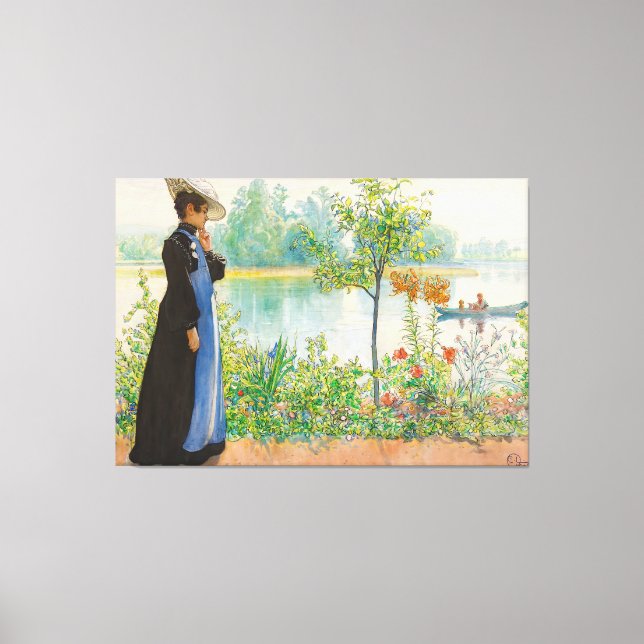 Karin an der Küste von Carl Larsson (1908) Leinwanddruck (Vorderseite)