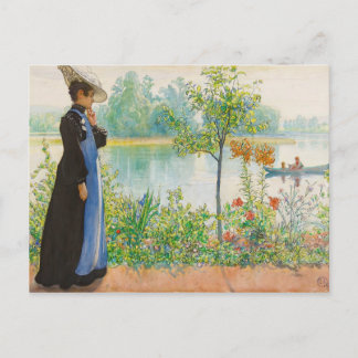 Karin an der Küste von Carl Larsson (1908) Postkarte