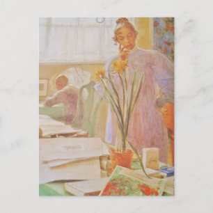 Karin im Studio Postkarte