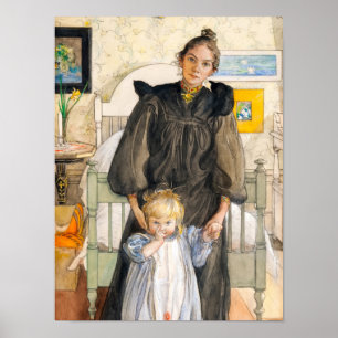 Karin und Kersti, 1898 von Carl Larsson Poster