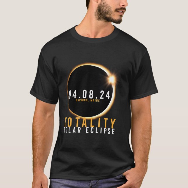 Kariou Maine Total Solar Eclipse Totality 0 April T-Shirt (Vorderseite)