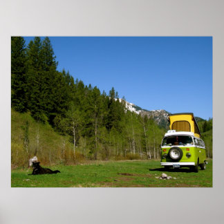 Kariou-Targhee National Forest Camping Foto Poster