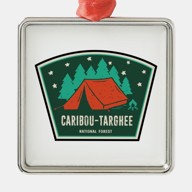 Kariou-Targhee National Forest Camping Ornament Aus Metall (Vorne)
