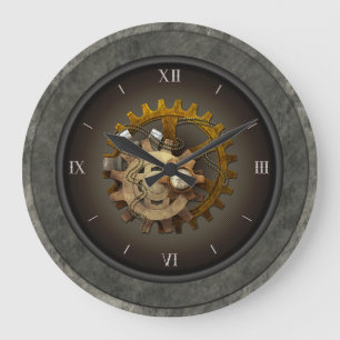 Karisser DampfPunk Große Wanduhr