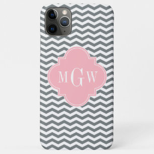 Karkohle Dünnflüssiges Zickzack rosa Quatrefolie 3 Case-Mate iPhone Hülle
