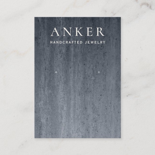 Karkohle Grau-Stone-Earring-Display Visitenkarte (Vorderseite)