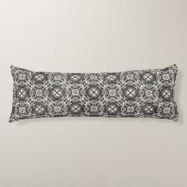 Karkohle Grau und Weiße Spitzen-Overlay Seitenschläferkissen