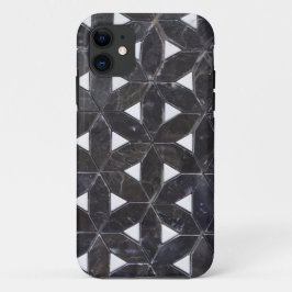 Karkohle Gray Mosaik Blume des Lebensmusters Case-Mate iPhone Hülle