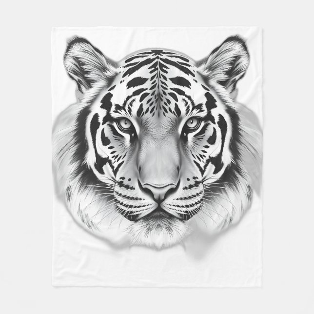 Karkohle-Sketch des Tigergefechtes Fleecedecke (Vorderseite)