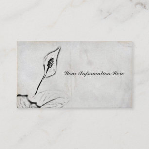 Karkohle Spathiphyllum Business Cards Visitenkarte