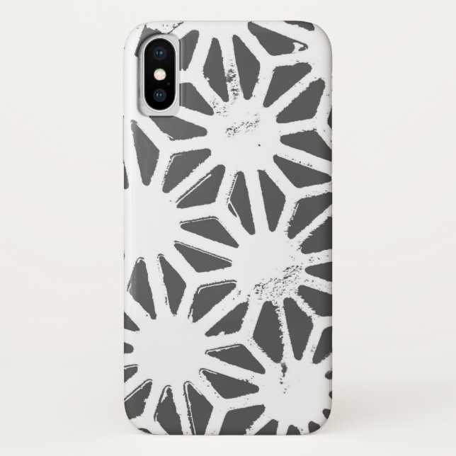 Karkohlegrau-geometrisches Muster Case-Mate iPhone Hülle (Rückseite)