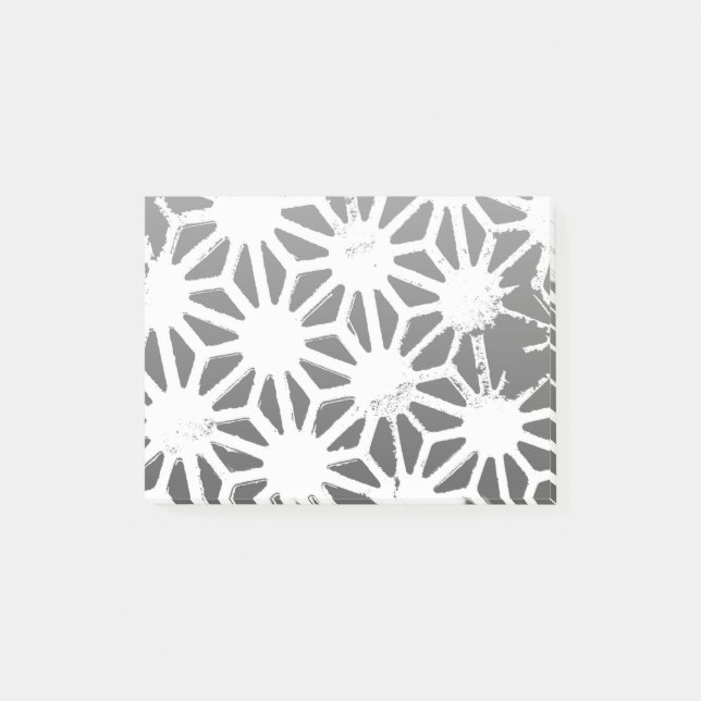 Karkohlegrau-geometrisches Muster Post-it Klebezettel (Vorderseite)