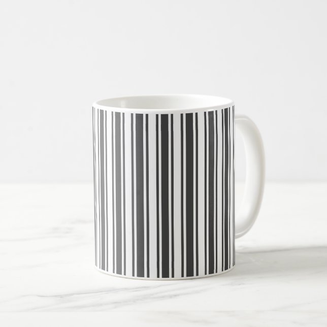 Karkohlestreifen, grau und weiß kaffeetasse (VorderseiteRechts)