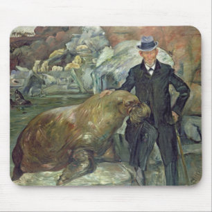Karl Hagenbeck in seinem Zoo, 1911 Mousepad