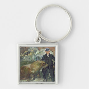 Karl Hagenbeck in seinem Zoo, 1911 Schlüsselanhänger