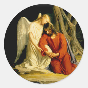 Karl Heinrich Bloch - Gethsemane Runder Aufkleber