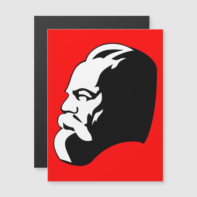 Karl Marx, Communism, Socialism, Soviet Union Magneteinladung (Vorne/Hinten)