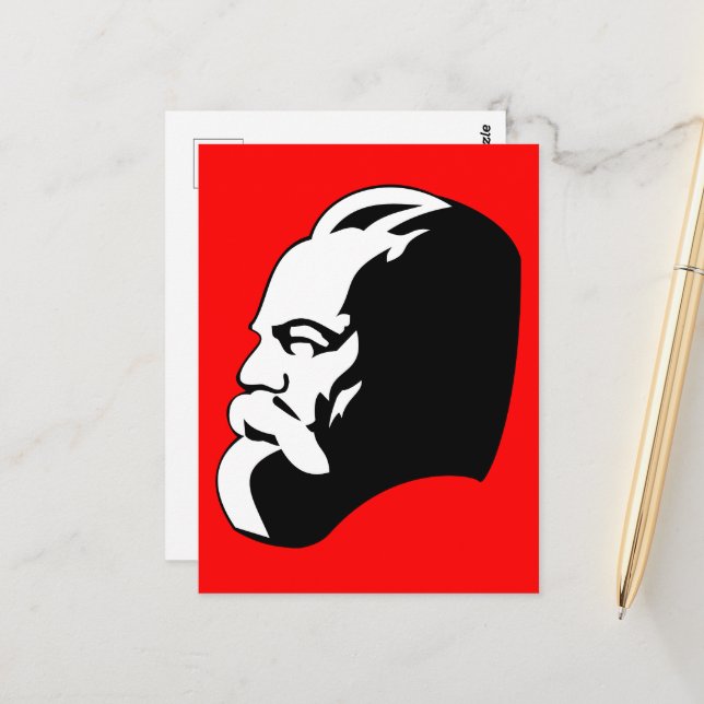 Karl Marx, Communism, Socialism, Soviet Union Postkarte (Vorderseite/Rückseite Beispiel)