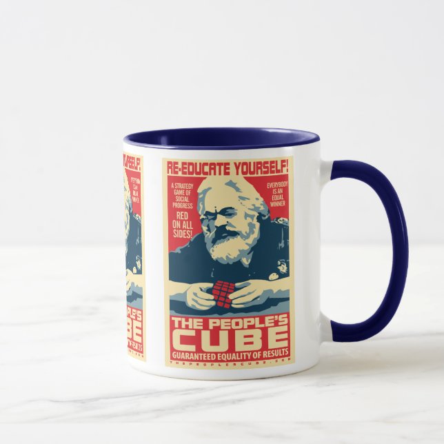 Karl Marx - der Würfel der Leute: OHP Tasse (Rechts)