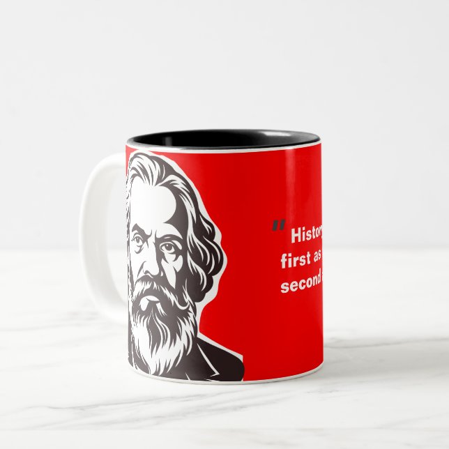 Karl Marx (Gründer des Marxismus) Geschenk Zweifarbige Tasse (Vorderseite Links)
